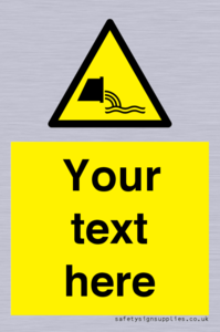 Custom Warning sewage effluent outfall